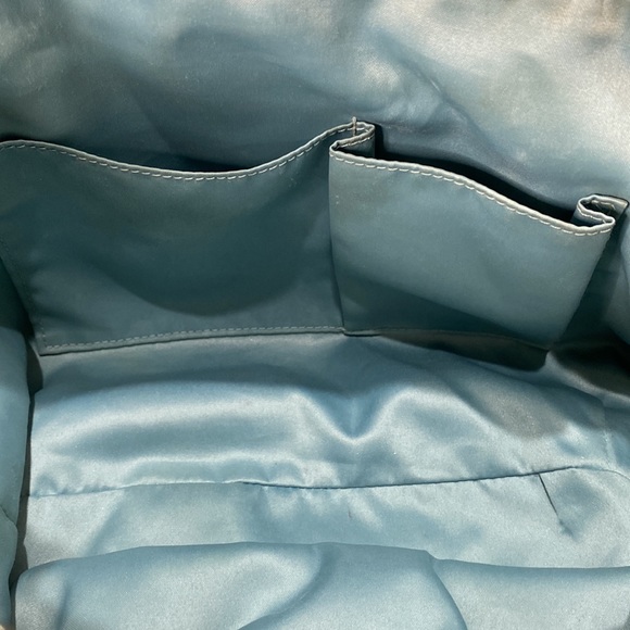 COACH (# 15935) “Madison” Grey Logo Fabric & Leather Satchel - Picture 11 of 12